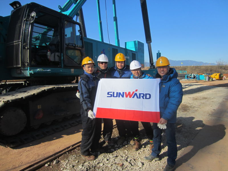 必发智能SWCH880-180M全液压履带桩机闪亮上岸韩国