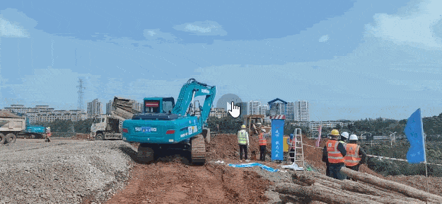 冲锋一线显继续！必发智能挖掘机助力长沙方舱医院建设