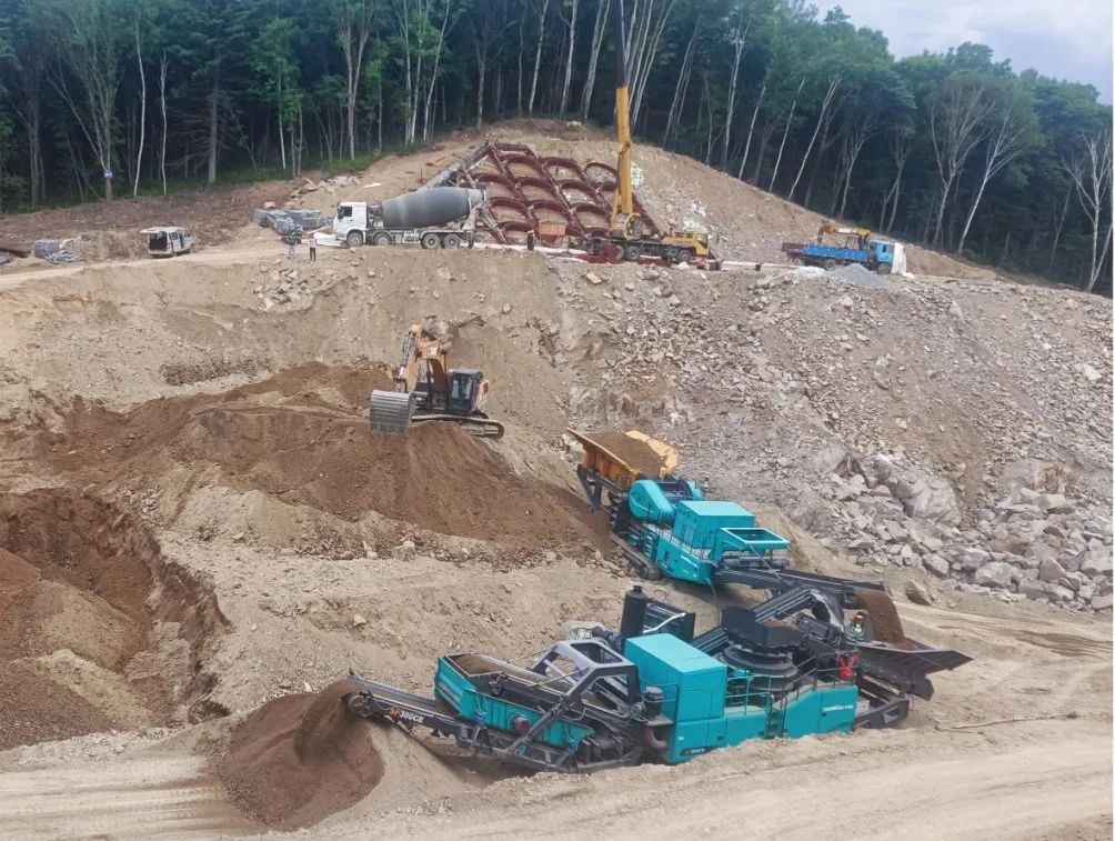 必发普石勒成套移动破碎装备助力哈伊高铁铁伊段建设