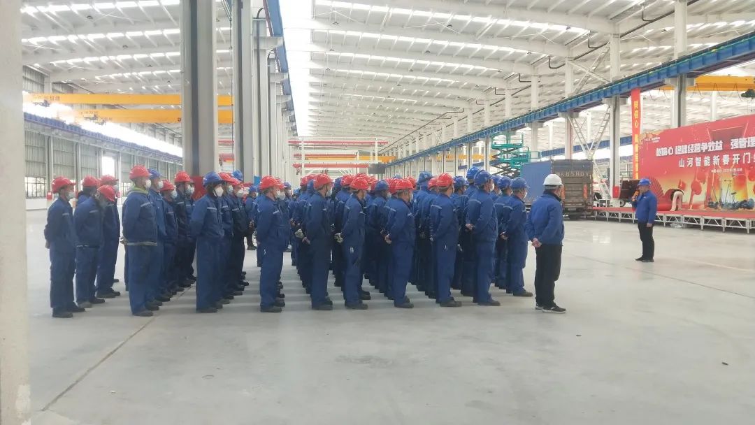 吹响复工“冲锋号”，，，全力冲刺“开门红”！必发智能高空机械复工复产举行时