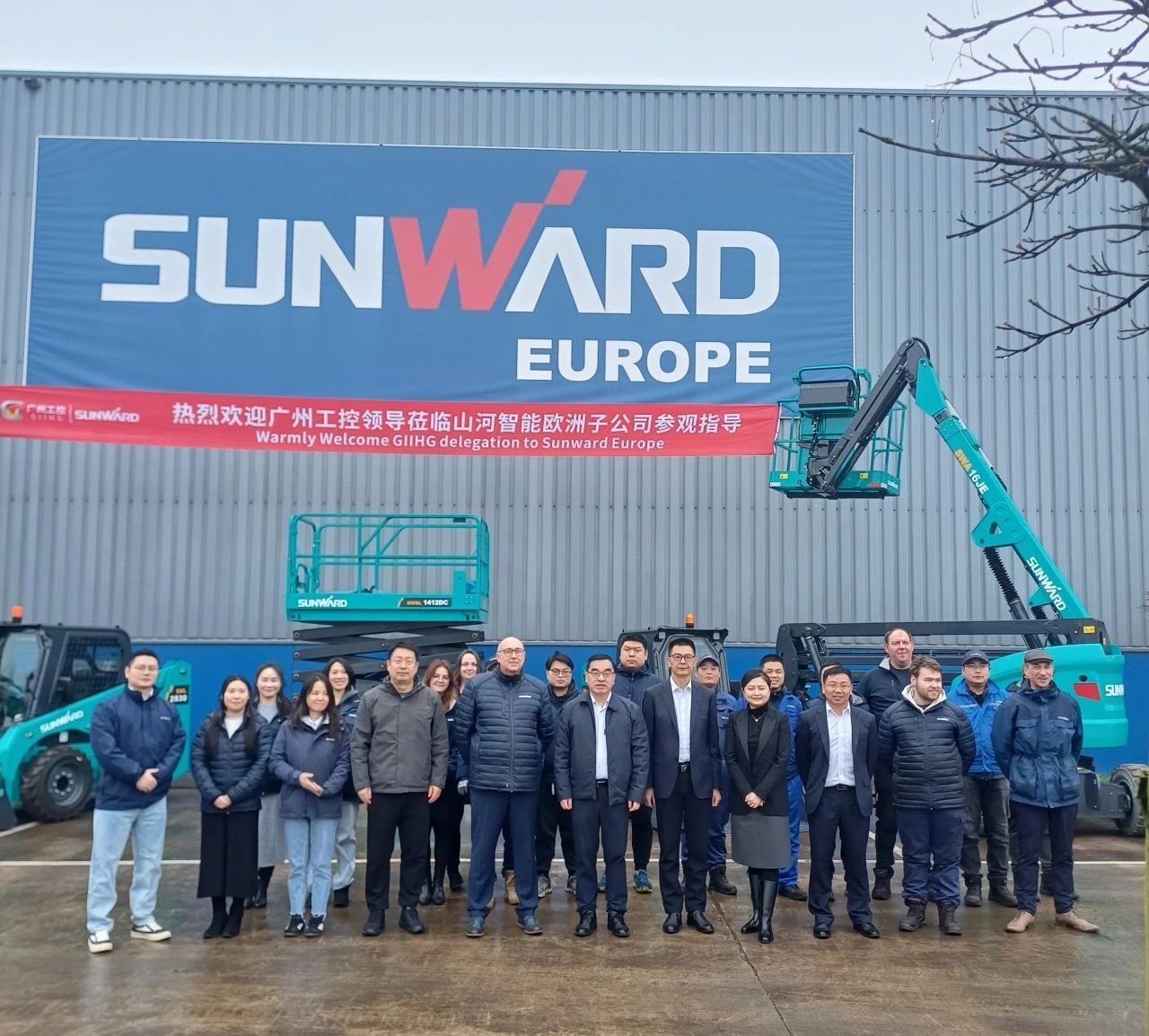 广州工控集团总司理王福铸率队考察必发智能欧洲子公司