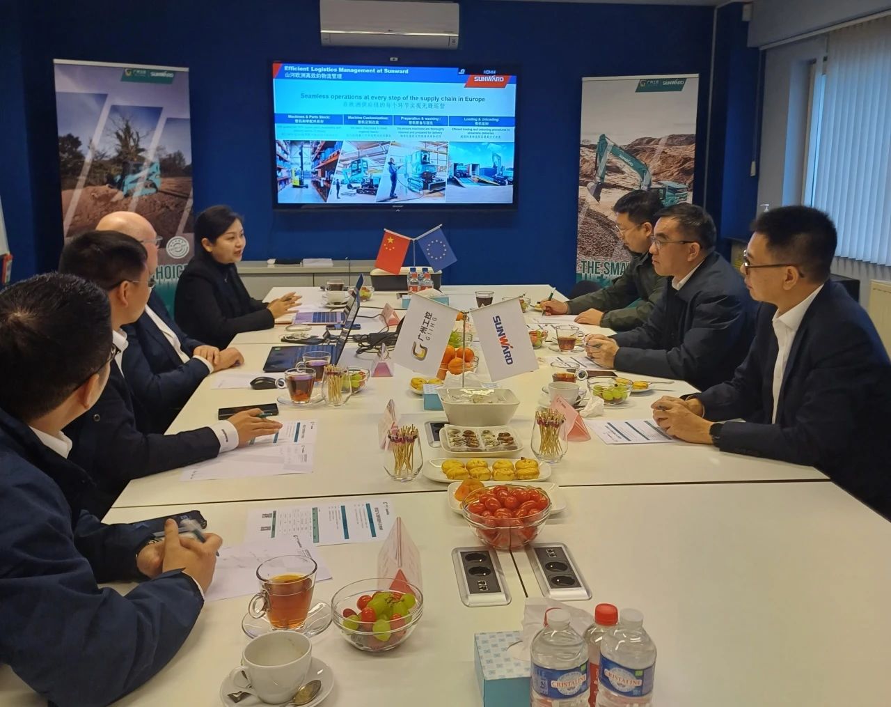 广州工控集团总司理王福铸率队考察必发智能欧洲子公司