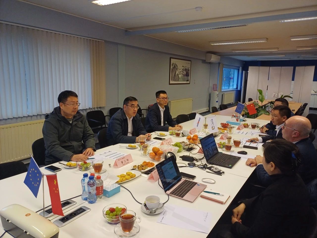 广州工控集团总司理王福铸率队考察必发智能欧洲子公司