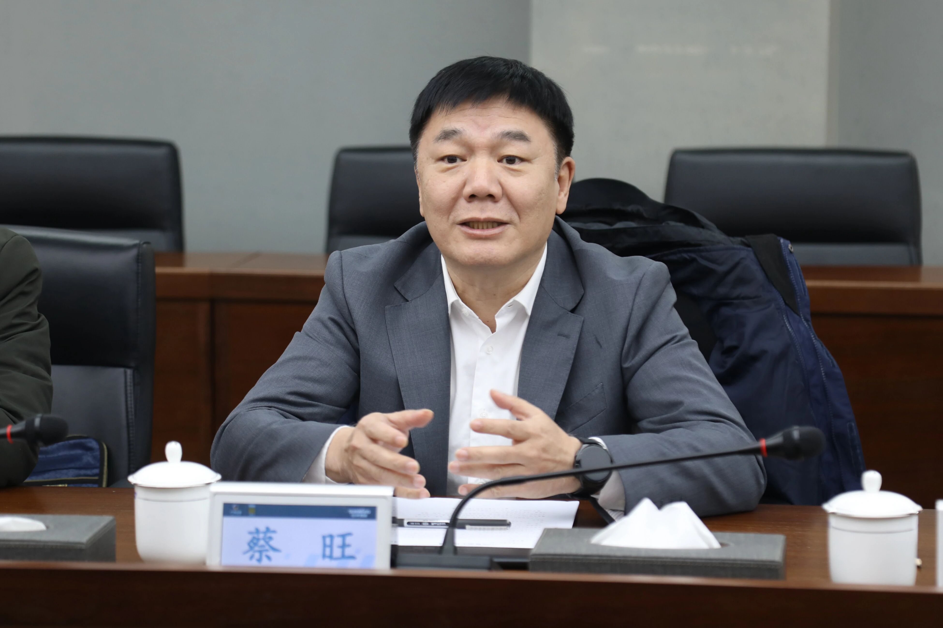 中国出口信用包管公司湖南分公司认真人蔡旺到访必发智能